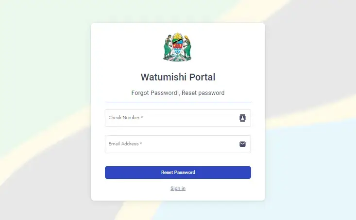 How Do You Reset Your ESS Utumishi Account Password?